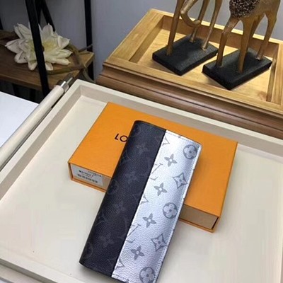 루이비통 스플릿 모노그램 캔버스 월릿 M63027 실버