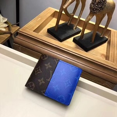 루이비통 스플릿 모노그램 캔버스 월릿 M63023 블루