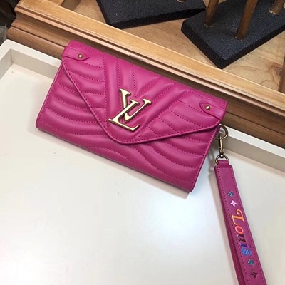 루이비통 뉴 웨이브 롱 월릿 M63298 피치 레드