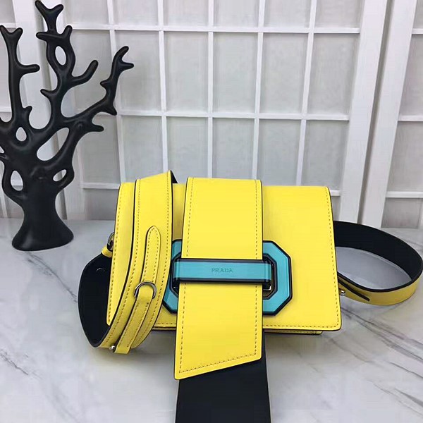 프라다 PRADA PLEX RIBBON BAG  1BD067  -옐로우