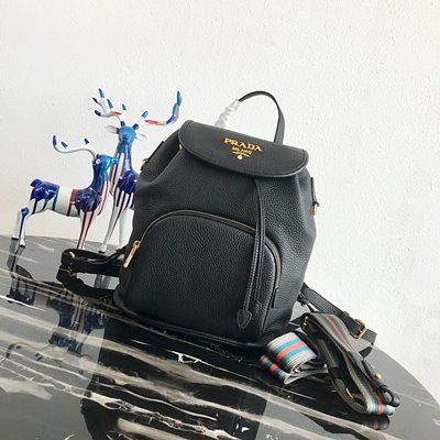프라다 송아지 가죽 스몰 백팩 1BZ035 블랙