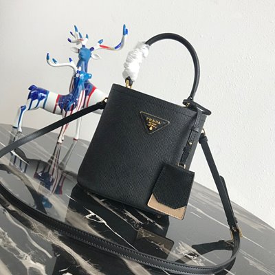 프라다 사피아노 두블레 스몰 토트 백 1BA217 블랙