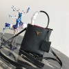 프라다 사피아노 두블레 스몰 토트 백 1BA217 블랙/레드