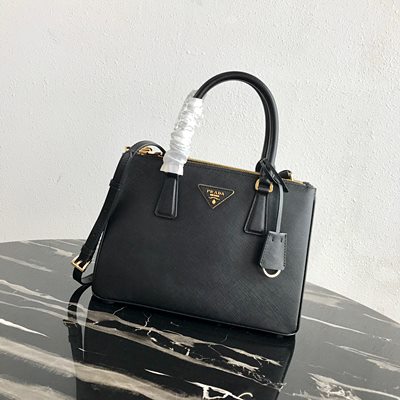 프라다 1BA863 사피아노 스몰 갤러리아 백 블랙