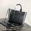 프라다 1BG235 우붸르튀르 라지 가죽 토트 백 블랙