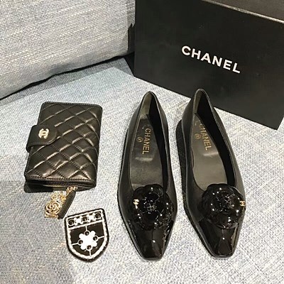 샤넬 여성 플랫슈즈  블랙