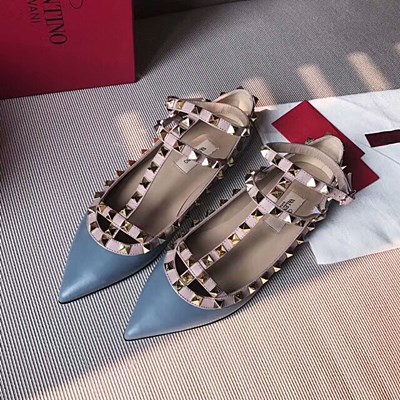 발렌티노 락스터드 여성 슈즈  1cm/코발트블루