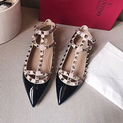 발렌티노 락스터드 여성 슈즈  1cm/블랙