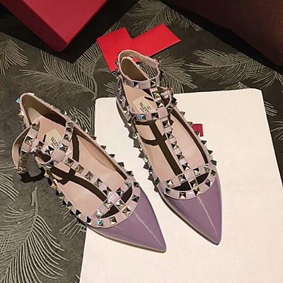 발렌티노 락스터드 여성 슈즈  1cm/퍼플