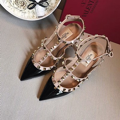 발렌티노 락스터드 여성 슈즈  10cm/블랙