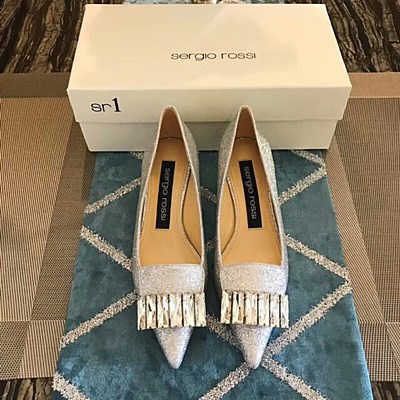 세르지오 로시 여성 힐  4.5cm/실버