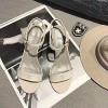 샤넬 여성 샌들  4cm/화이트
