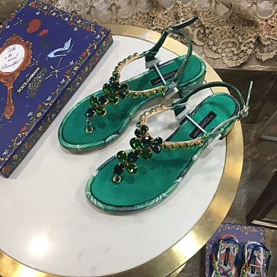돌체앤가바나 여성 샌들  3.5cm/그린