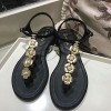 샤넬 여성 샌들  블랙/골드