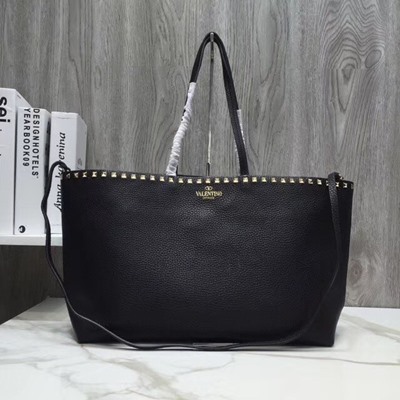 발렌티노 락스터드 가죽 쇼퍼 93316 black
