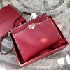 발렌티노 캔디 락스터드 가죽 숄더 백 0650L red