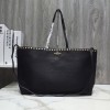 발렌티노 락스터드 가죽 쇼퍼 93316 black