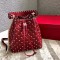 발렌티노 락스터드 가죽 bucket 백 0059L red