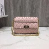발렌티노 락스터드 스몰 가죽 숄더 백 77562 pink