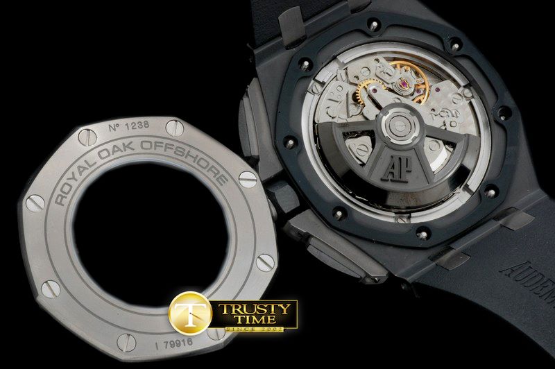 오데마피게 2011 Royal Oak Chronograph CER/RU Blk A7750 Sec@12 -AP0237B