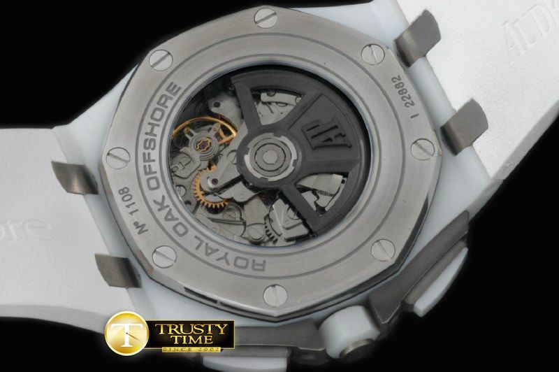 오데마피게 2014 Royal Oak Chronograph CER/RU Wht A7750 Sec@12 -AP0239