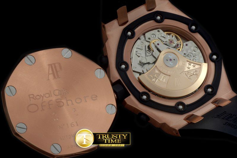 오데마피게 Royal Oak Chrono RG/RU Black A7750 -AP0267