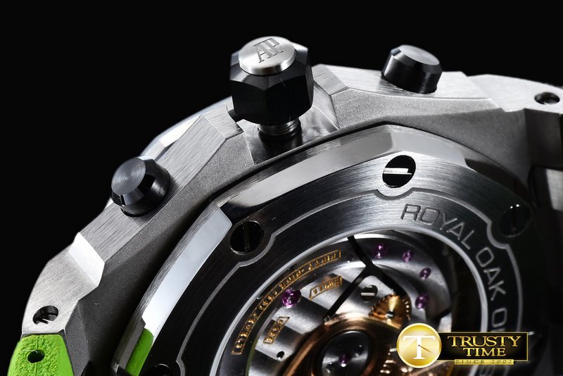 오데마피게 Royal Oak Offshore Diver Chrono SS/RU LGreen JF A3126 -AP0334