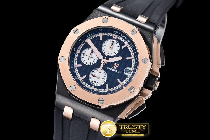 오데마피게 Royal Oak PVD/RU Black VK Qtz -AP0347B