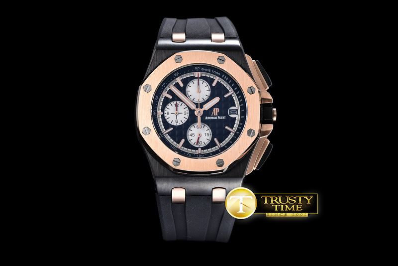 오데마피게 Royal Oak PVD/RU Black VK Qtz -AP0347B