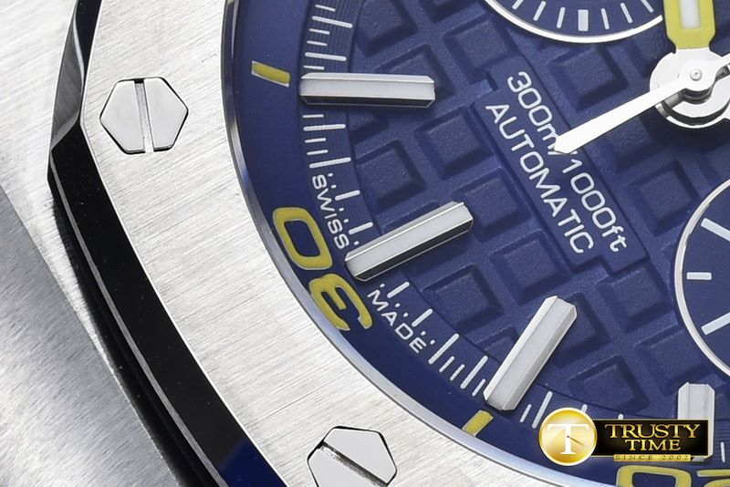 오데마피게 Royal Oak Offshore Diver Chrono SS/RU Blue Noob A3126 -AP0360