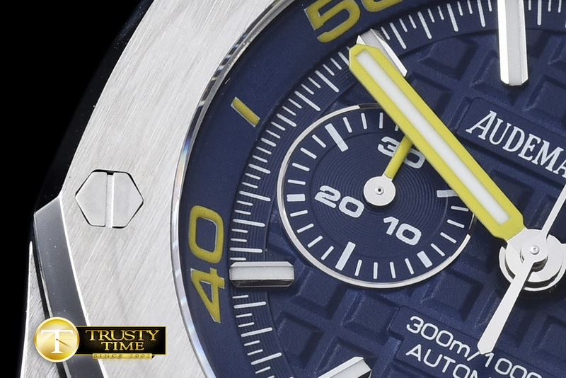 오데마피게 Royal Oak Offshore Diver Chrono SS/RU Blue Noob A3126 -AP0360