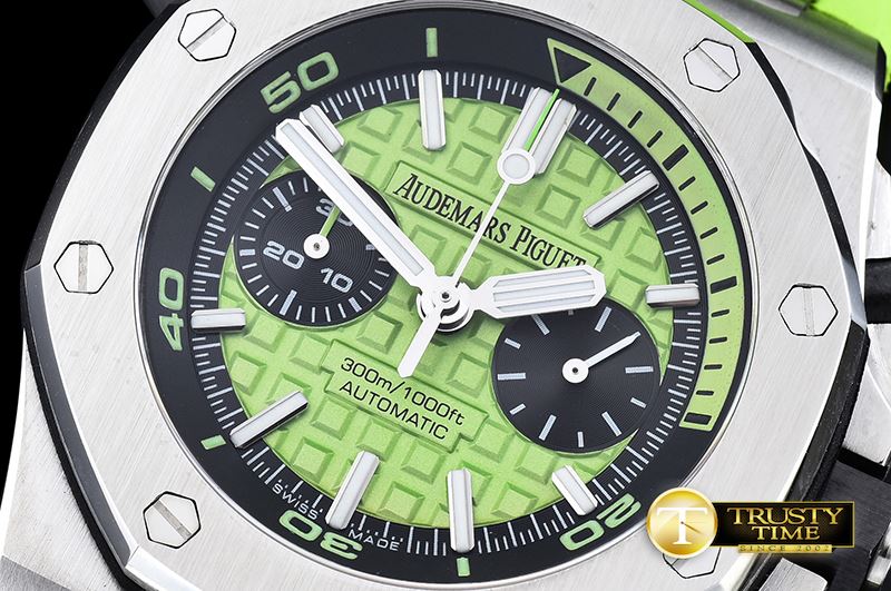 오데마피게 ROO Basel 2016 Diver Chrono SS/RU JHF Green A7750 Mod3 -AP0383C
