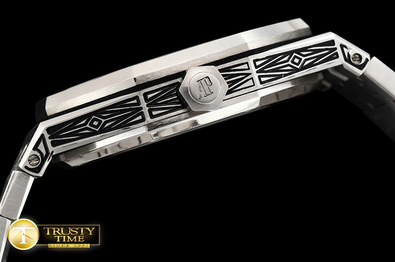 오데마피게 Royal Oak Ref.15400 Custom V2 SS/SS White Jap 821A Mod -AP0494A