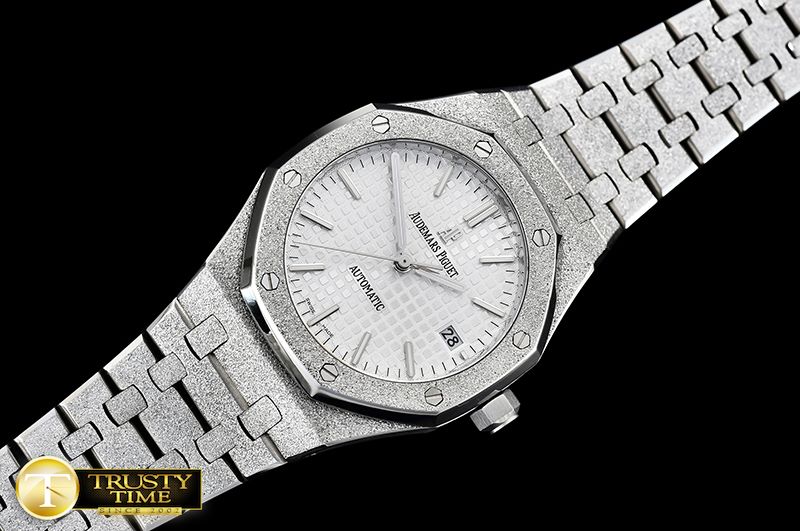 오데마피게 AP Royal Oak 37mm Frosted SS/SS White JHF MY9015 -AP0511A