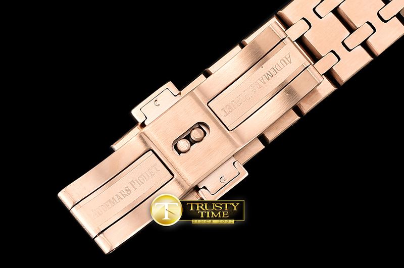 오데마피게 AP Royal Oak 33mm Frosted RG/RG Black JHF V2 Swiss Qtz -AP0532A