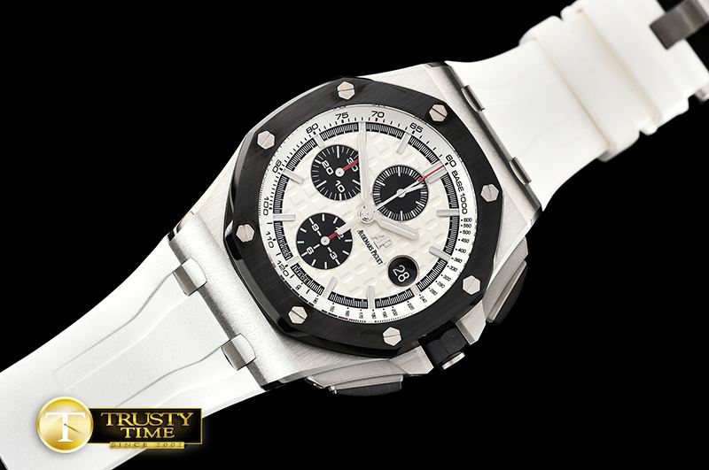 오데마피게 RO Offshore Novelty Cer SS/RU White/Black JF A3126 Mod -AP0533
