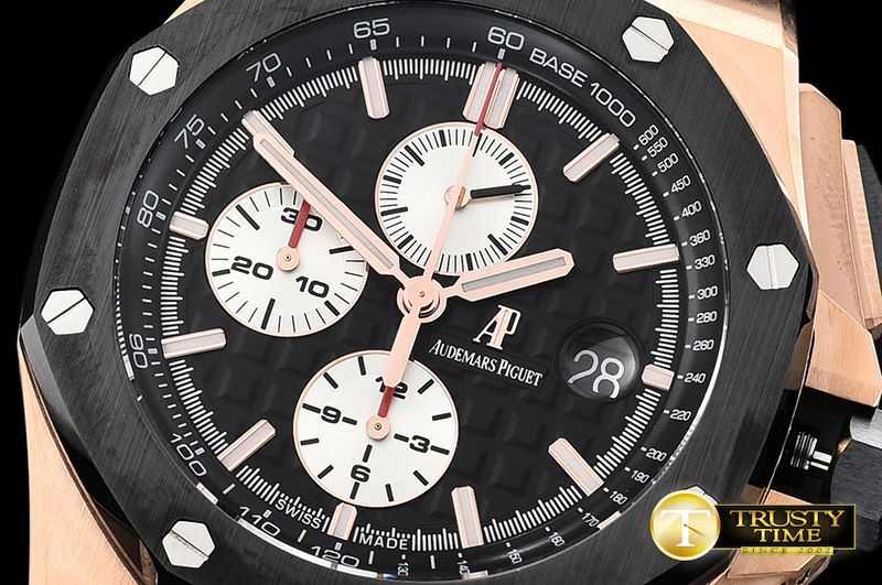 오데마피게 Royal Oak Offshore Novelty CER/RG/RU Blk/Wht JF V2 A3126 -AP0550