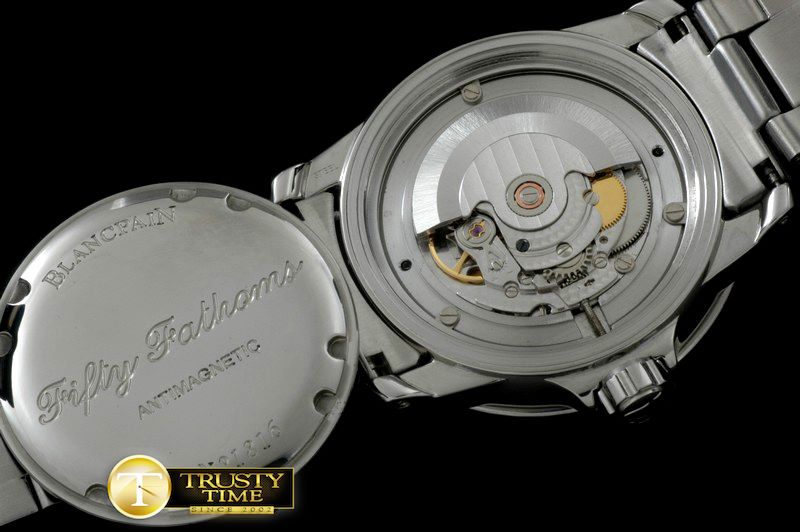 블랑팡 50 Fathoms SS/SS Black Asian 2824 -BLP023C