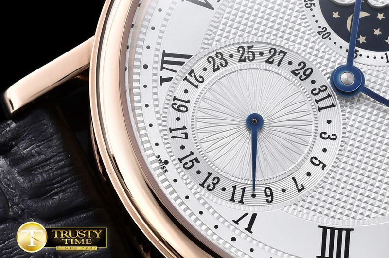 브레게 Classique SS Moonphase RG/LE White Miyota 9015 -BRE063B