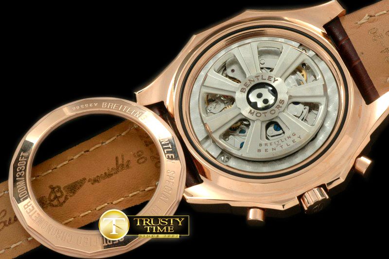 브라이틀링 Bentley Barnato Chrono RG/LE White A7750 Sec@3 -BSW0239A