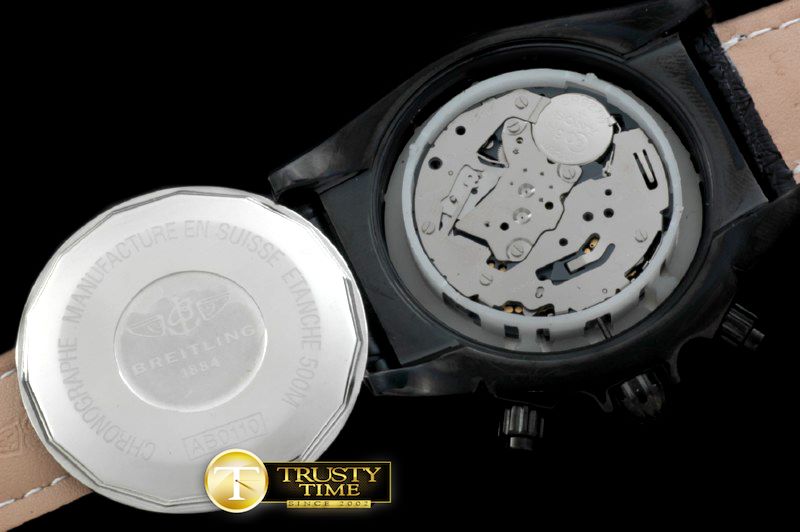 브라이틀링 Chronomat B01 PVD/LE Black Roman Jap OS20 Qtz -BSW0267C