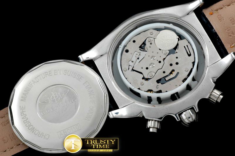 브라이틀링 Chronomat B01 SS/RU Blue/Orange Stick Jap OS20 Qtz -BSW0276B
