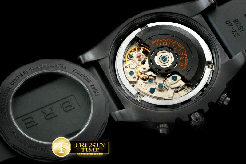 브라이틀링 Chronomat B01 PVD/RU Black Sticks A7750 28800bph -BSW0296