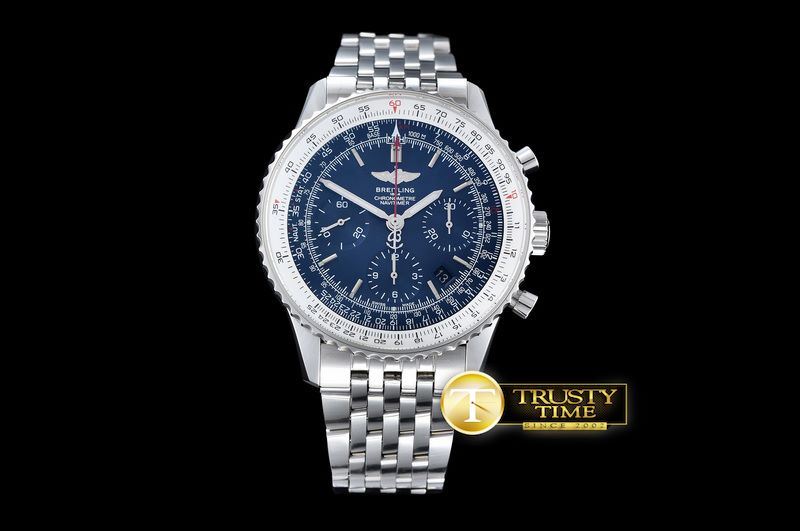 브라이틀링 Navitimer SS/SS Blue Sticks A7750 -BSW0313D
