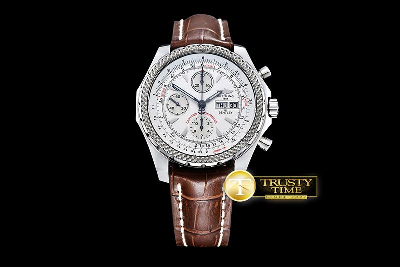 브라이틀링 Bentley GT 44mm SS/LE White BP Asia 7750 -BSW0319C