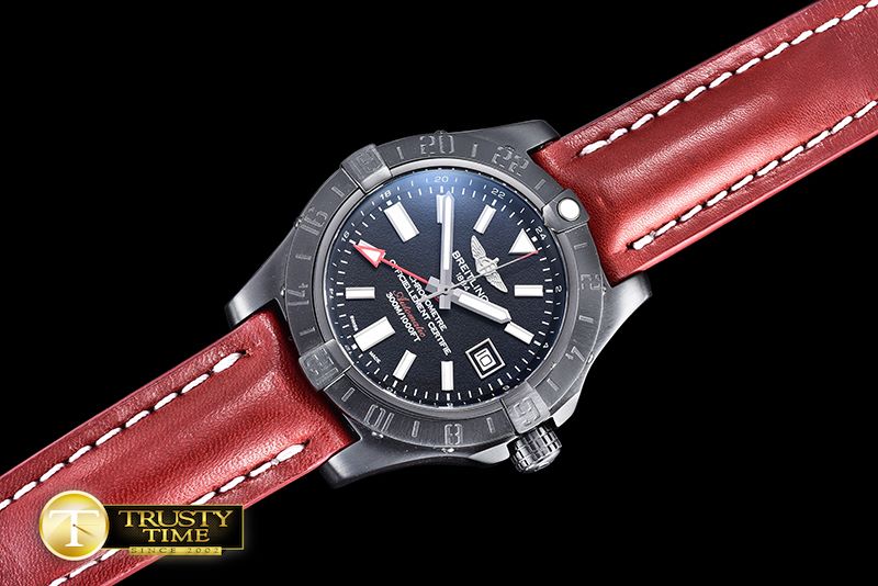 브라이틀링 Avenger GMT 43mm PVD/LE Black Sticks Asia 2836 -BSW0320C
