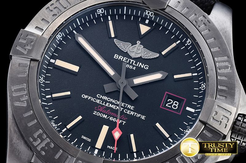 브라이틀링 Avenger BlackBird 44mm DLC/TI/NY Black GF A2824 -BSW0330C