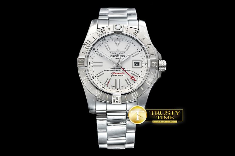 브라이틀링 Avenger II GMT A3239011 SS/SS White GF A2836 -BSW0347B
