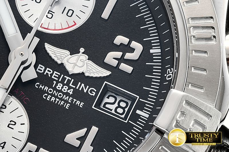 브라이틀링 Avenger II Chronograph 43mm SS/SS Dark Grey GF A7750 -BSW0350A