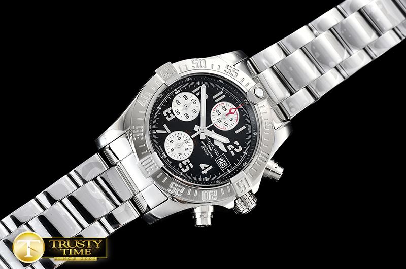 브라이틀링 Avenger II Chronograph 43mm SS/SS Dark Grey GF A7750 -BSW0350A